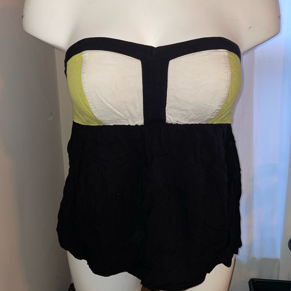 Strapless Color-block Top
